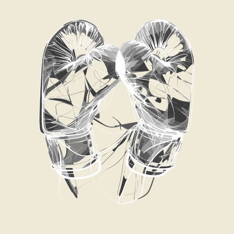 Gants de boxe Line Art