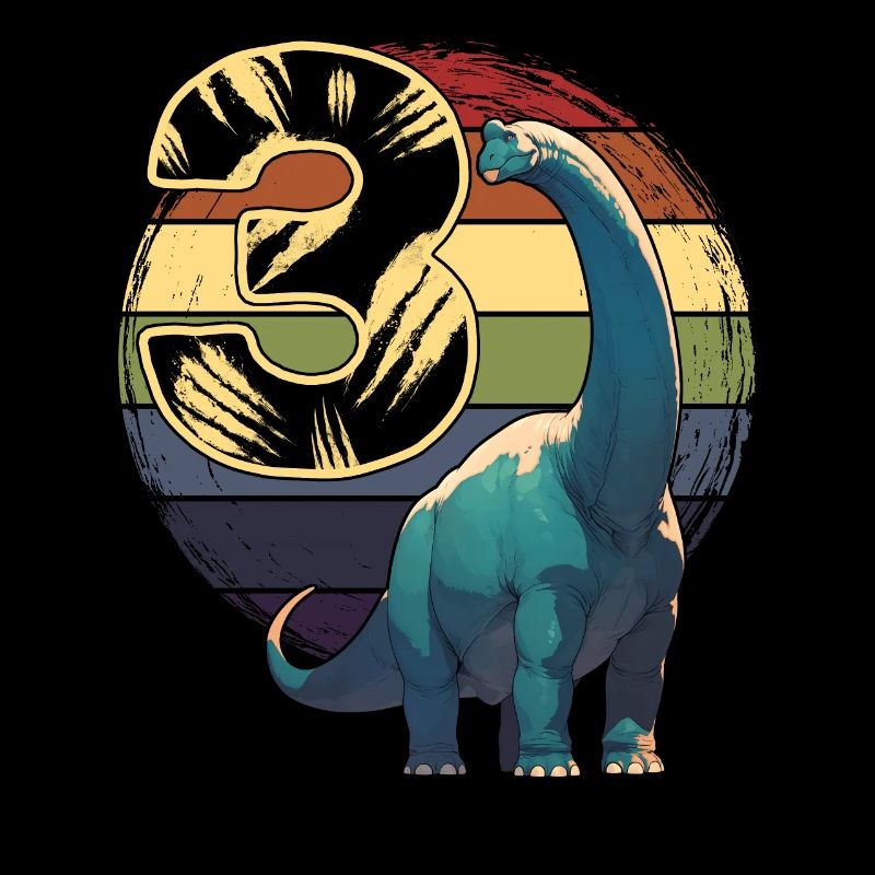 Brachiosaurus 3 Years 3rd Birthday Gift