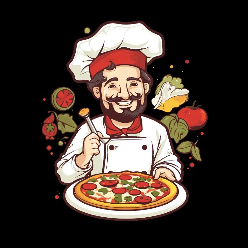 Pizzabäcker Grafik