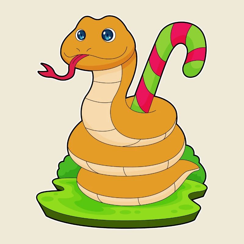 Snake candy cane