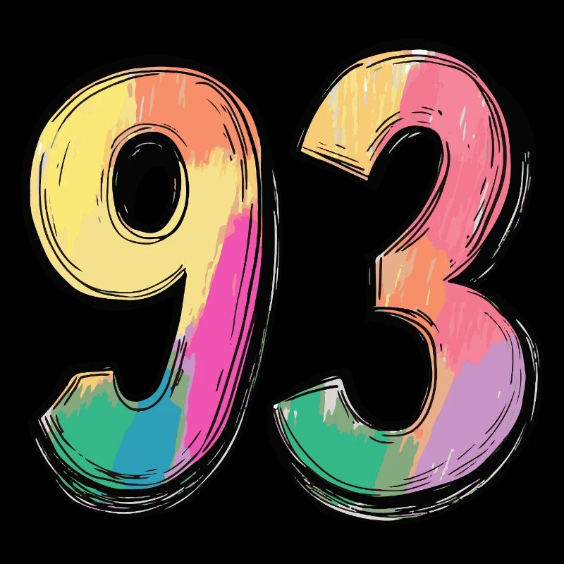 93 Numéro Coloré