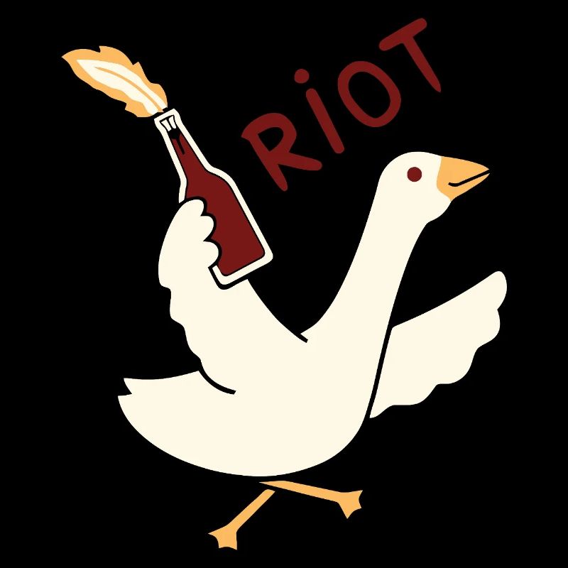 Rioting Goose T-Shirt – Fun & Quirky Graphic