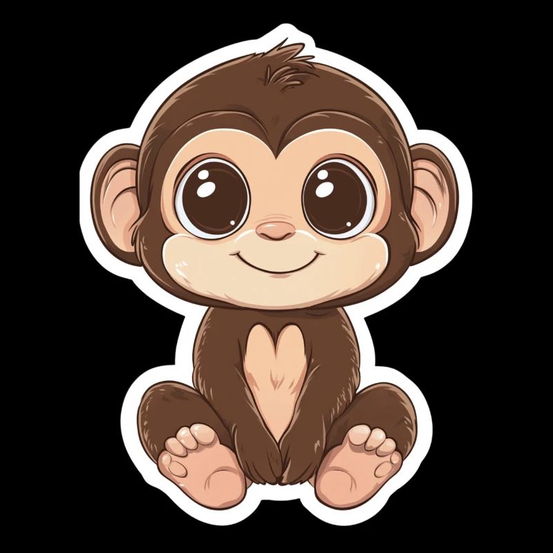 Affe Süsses Äffchen Geschenk für Affenfans