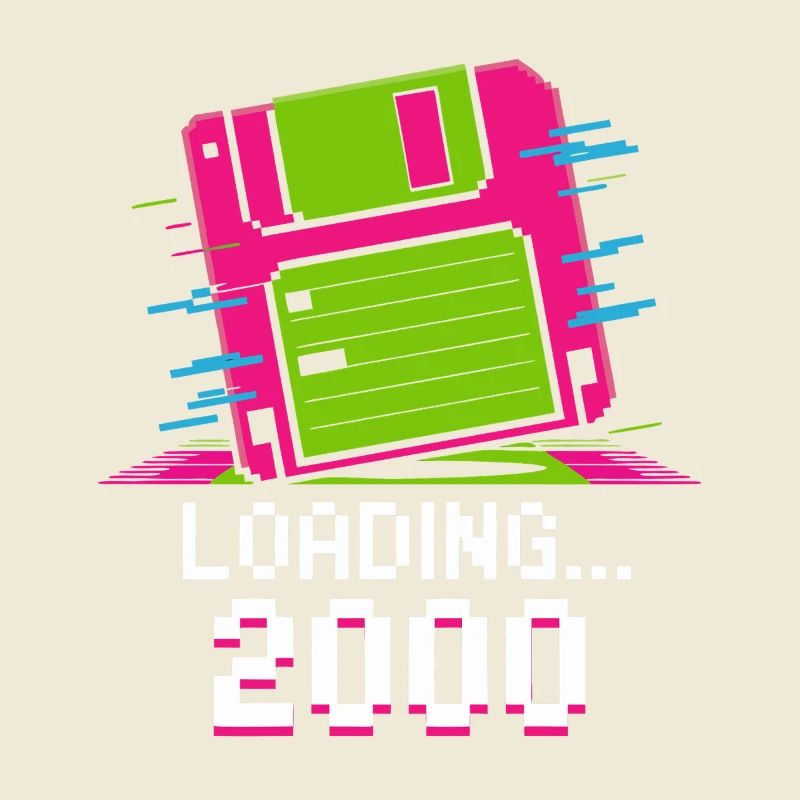 Loading 2000 Disketten-Design Retro Pixel Design
