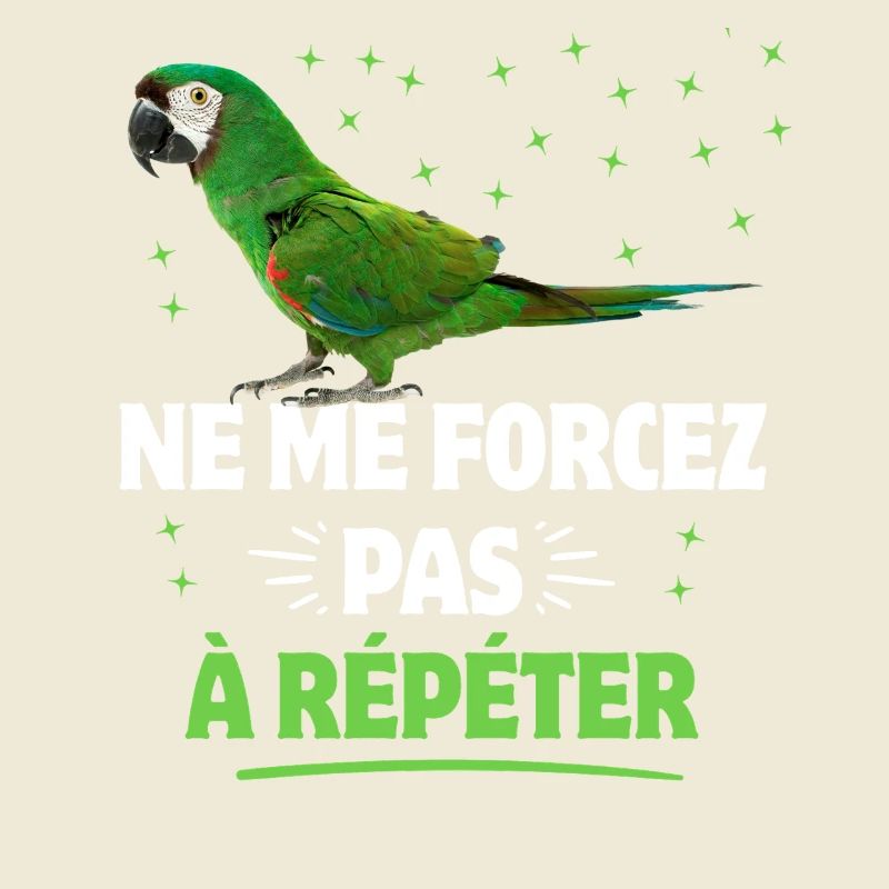 If you speak we repeat white parrots
