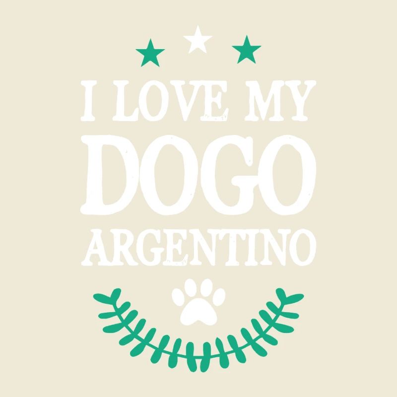 Chien Argentin Love Déclaration Design