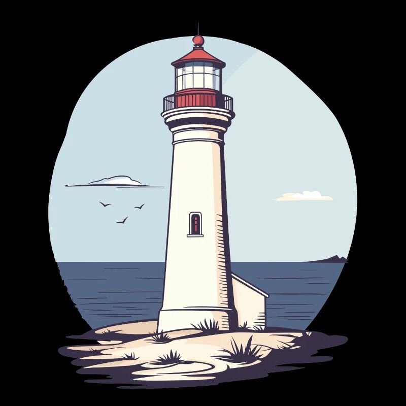 Phare au bord de la mer côte rocheuse