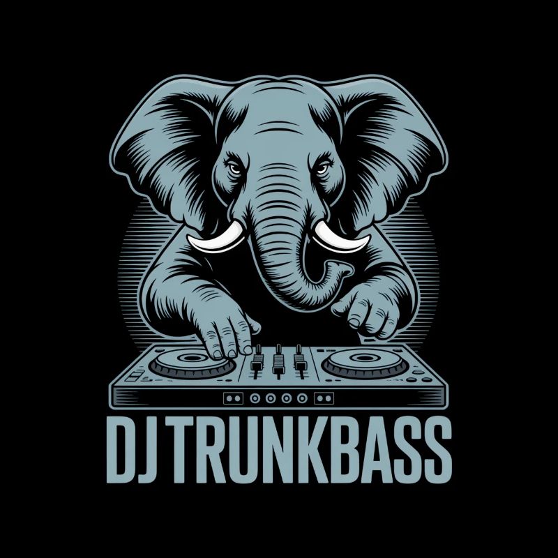 DJ Trunkbass Elephant à la table de mixage basse