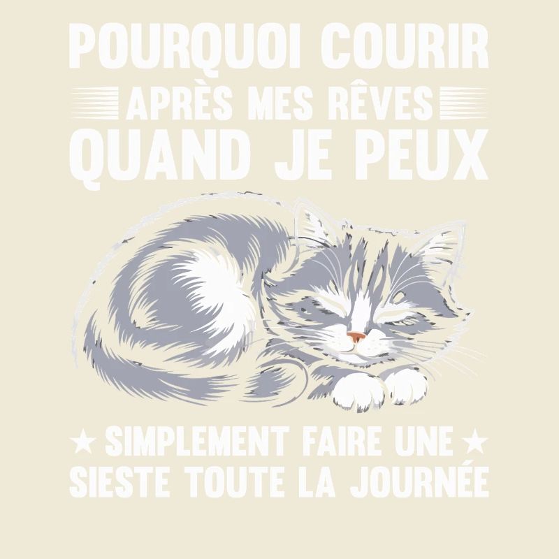 Sleeper Cat Dreamer Silent Humorous Gift