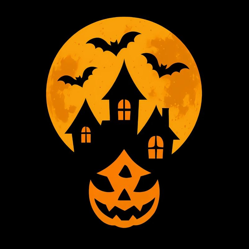 Orange Moon House Halloween