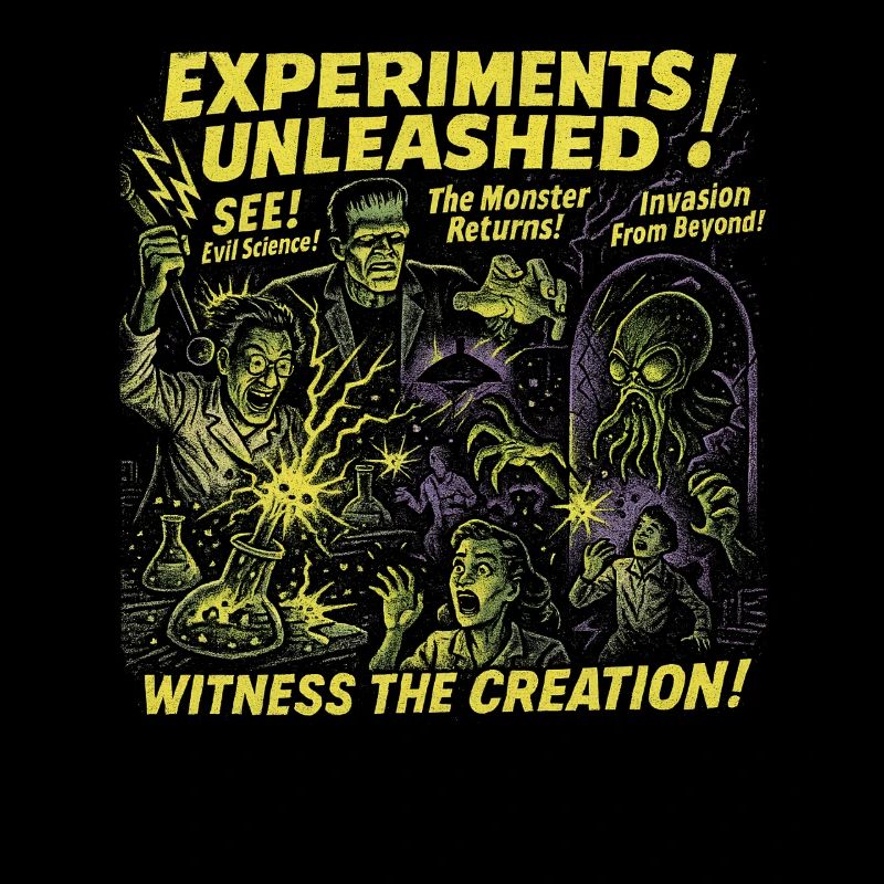 Expériences déchaînées laboratoire film Affiche Halloween