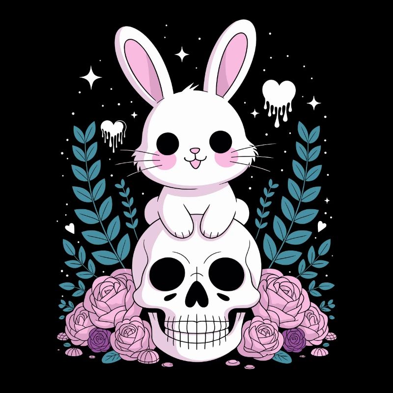 Kawaii Pastel Goth Bunny