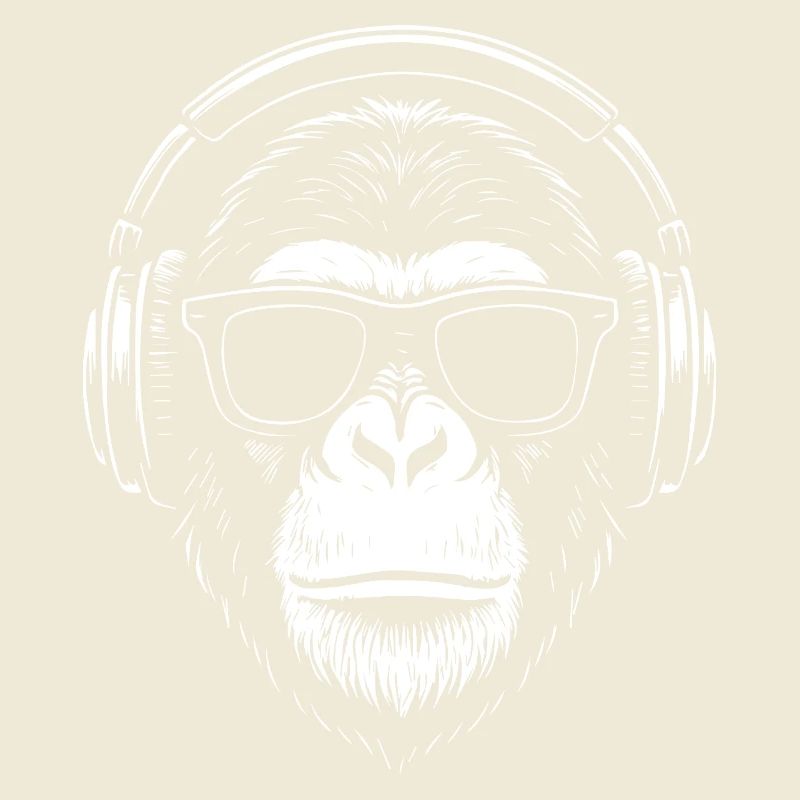 Monkey DJ Casque Silhouette