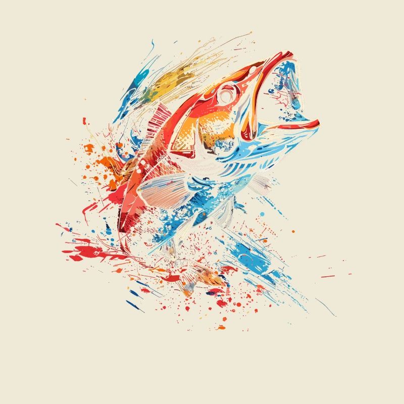 Blobs de peinture de poisson
