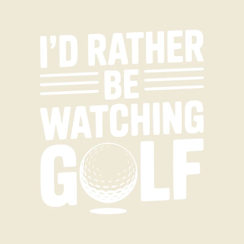 Je préfère regarder le golf