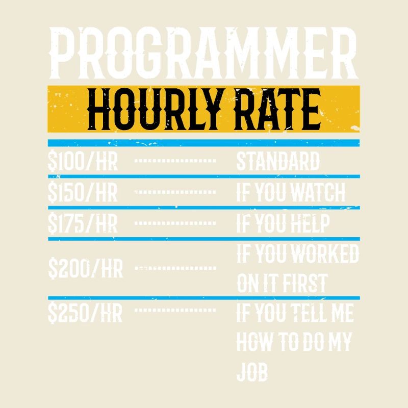 Programmer Funny Hourly Rate