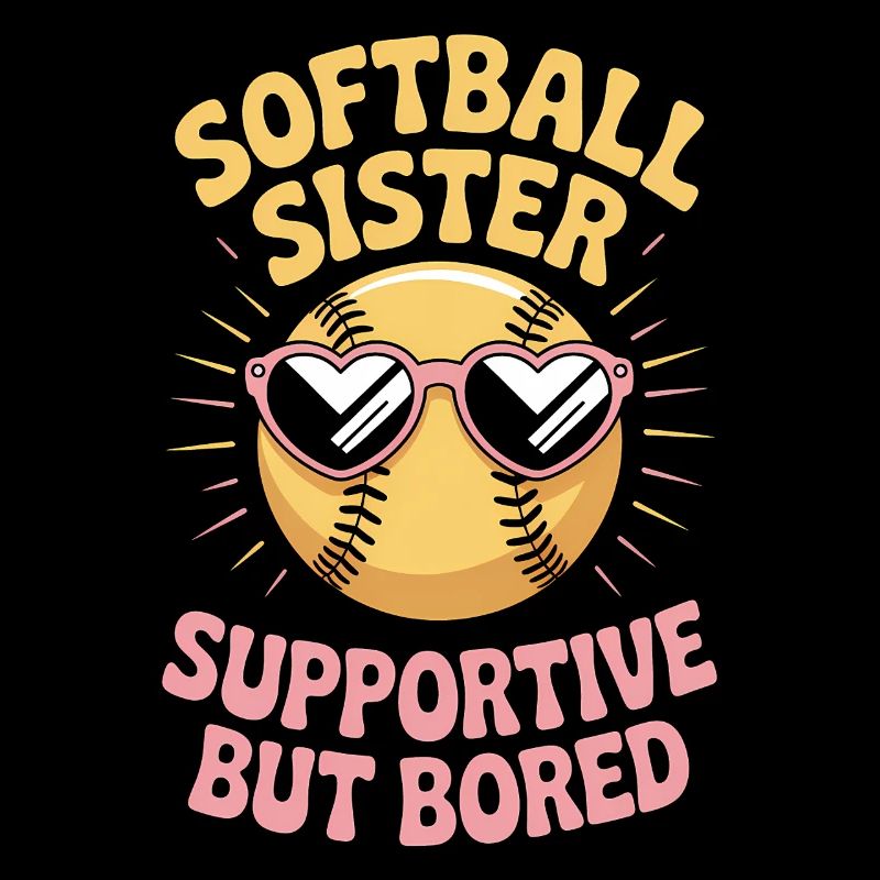 Softball Spruch Schwester Lustig Softball Geschenk