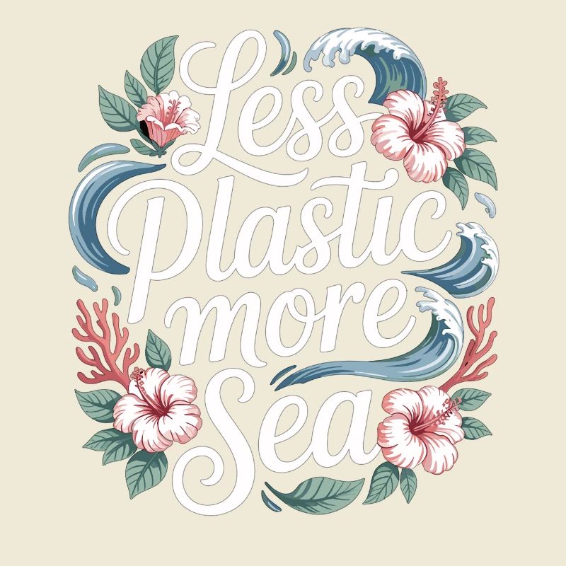 Less Plastic More Sea – Umwelt Design Blumen