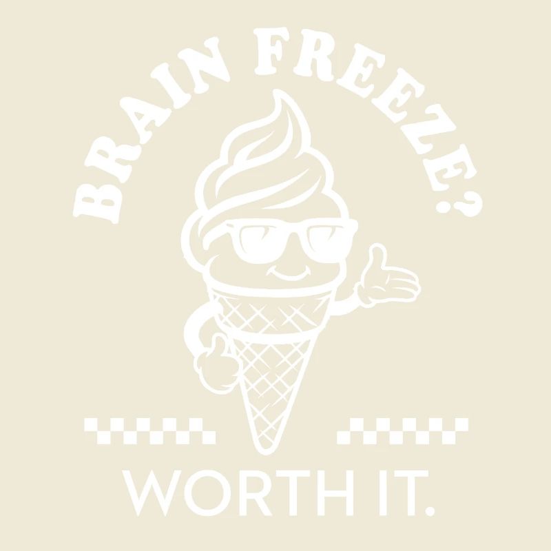 Brain Freeze Worth It – Retro Eiscreme Comic 