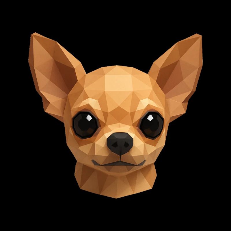 Chihuahua mignon - Conception de chien polygone