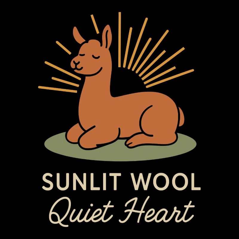 Cottagecore Lama Ästhetisches Süßes Nutztier