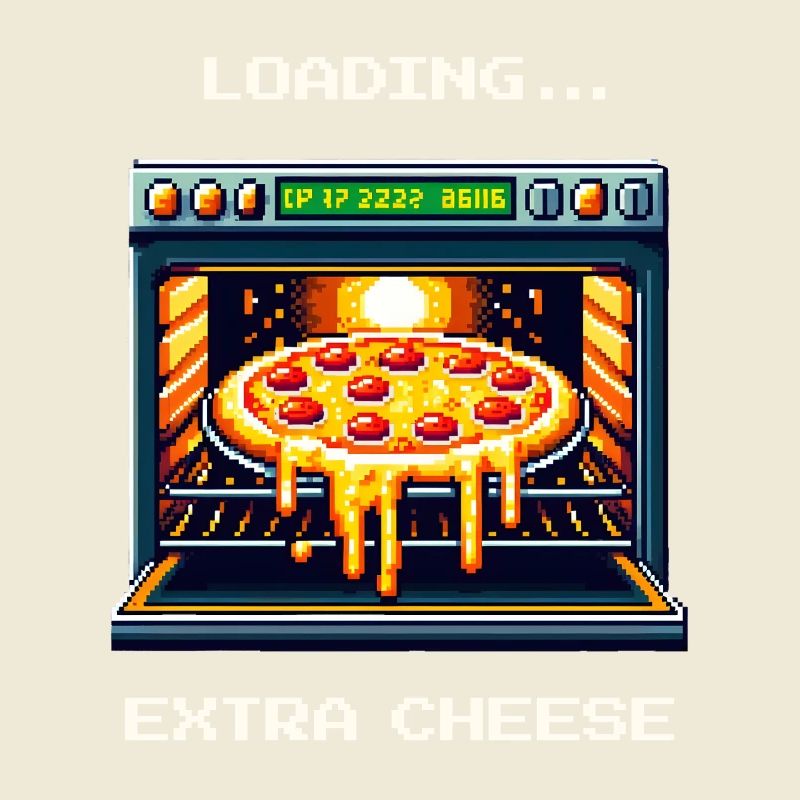Loading... Extra Cheese | Pizza Gaming Humor