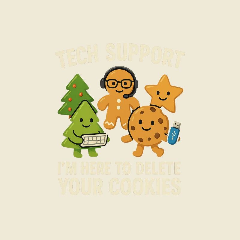 Tech Support I'm Here To Delete Your Cookies