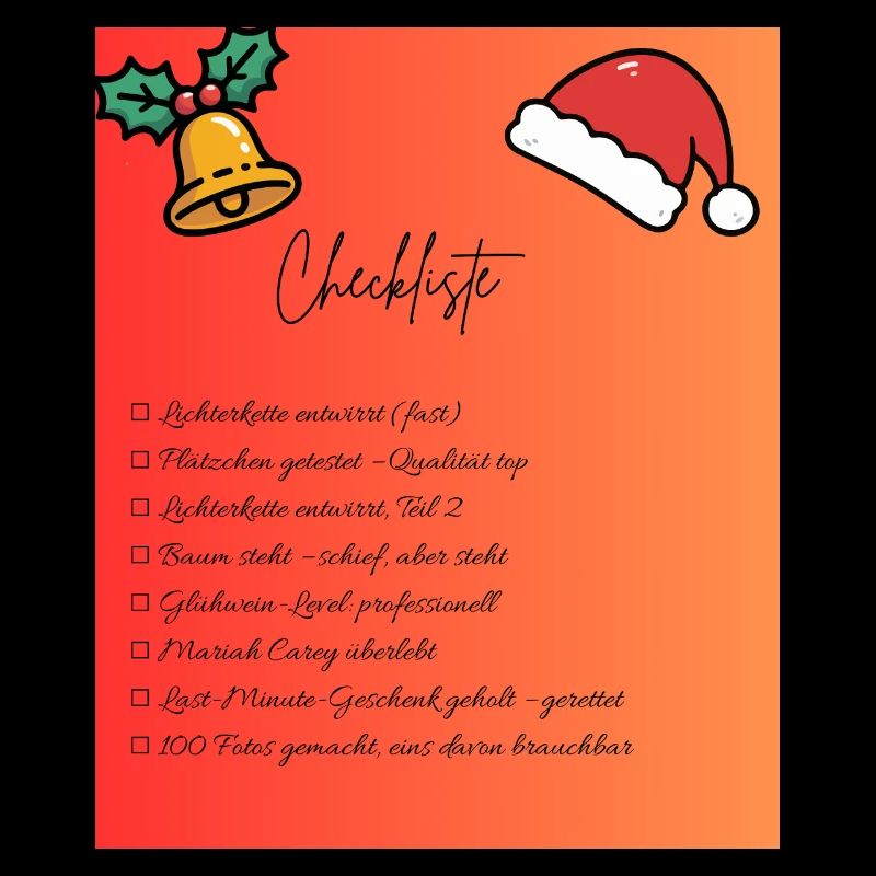 Conception de la liste de contrôle de Noël