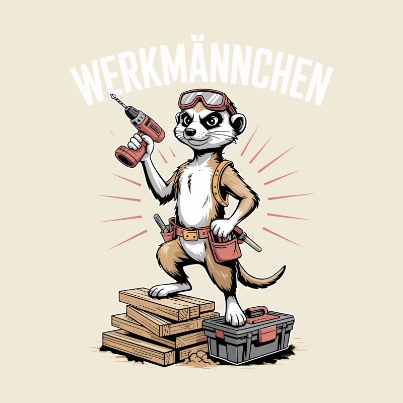 Erdmännchen Echter Heimwerker Mann Handwerker