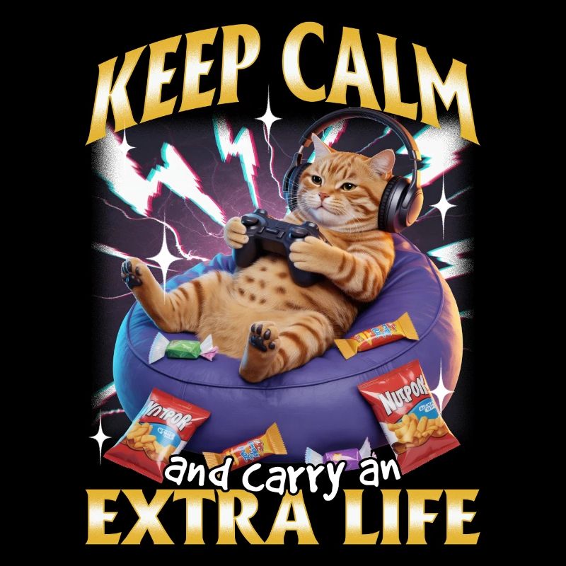 Chat gamer drôle