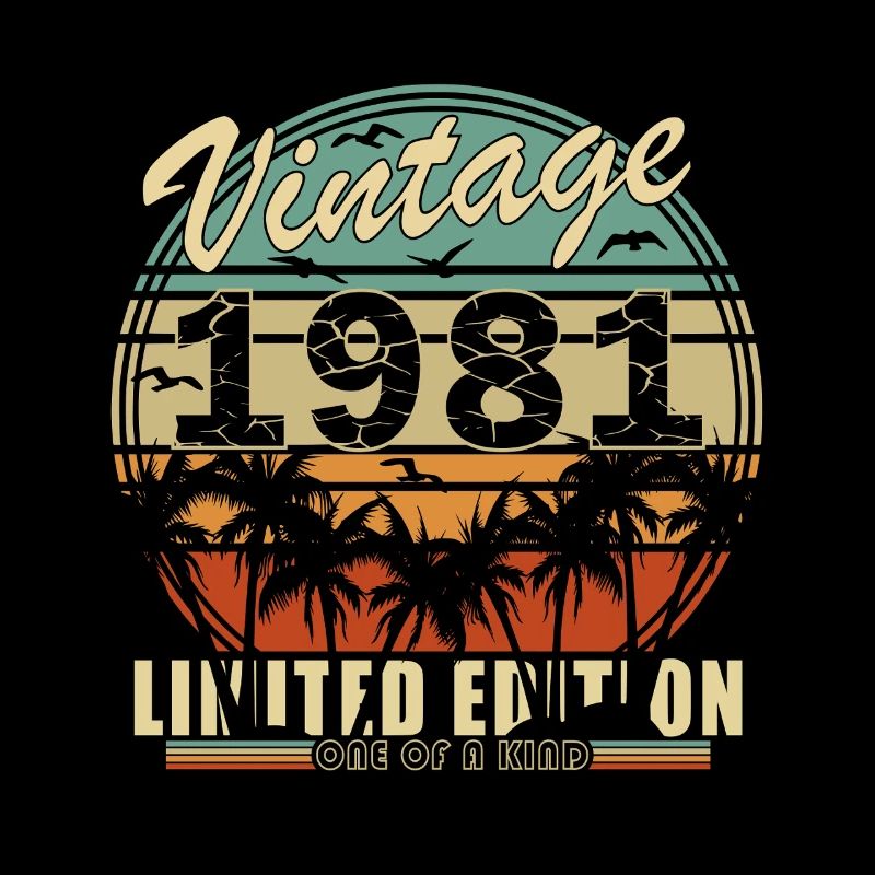Vintage 1981 Limited Edition Palm Sunset