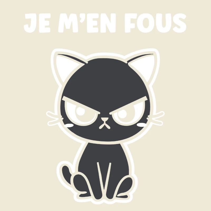 Grumpy black cat