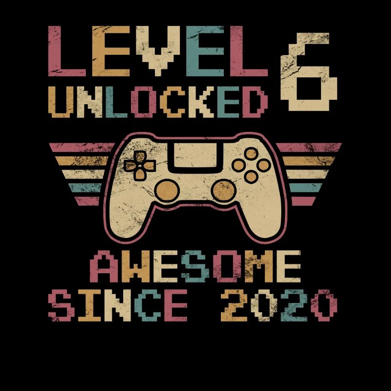 6. Geburtstag 6 Jahre Level 6 unlocked Geschenk