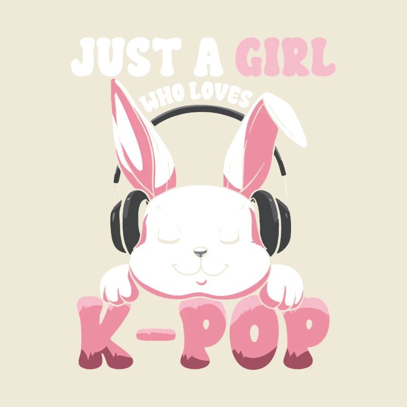 K-Pop Bunny  mit Kopfhörern