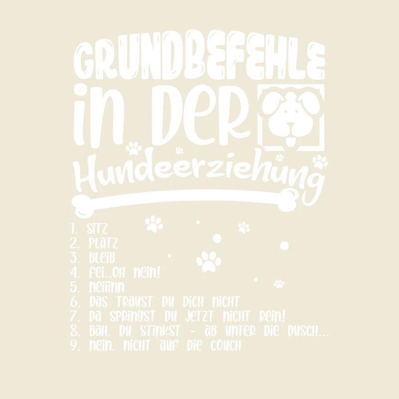 Commandes de base du motif du chien dressé