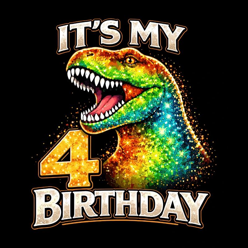 C’est mon 4e anniversaire Dino Geburtstag