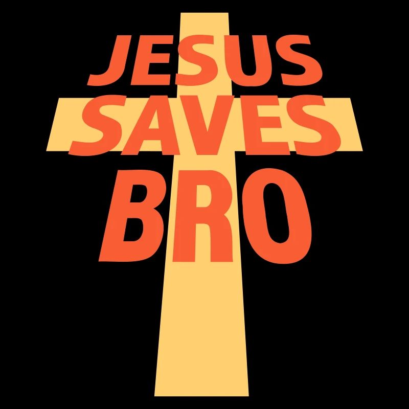 Jesus Saves Bro Lustig Religiös Spruch Glaube Logo