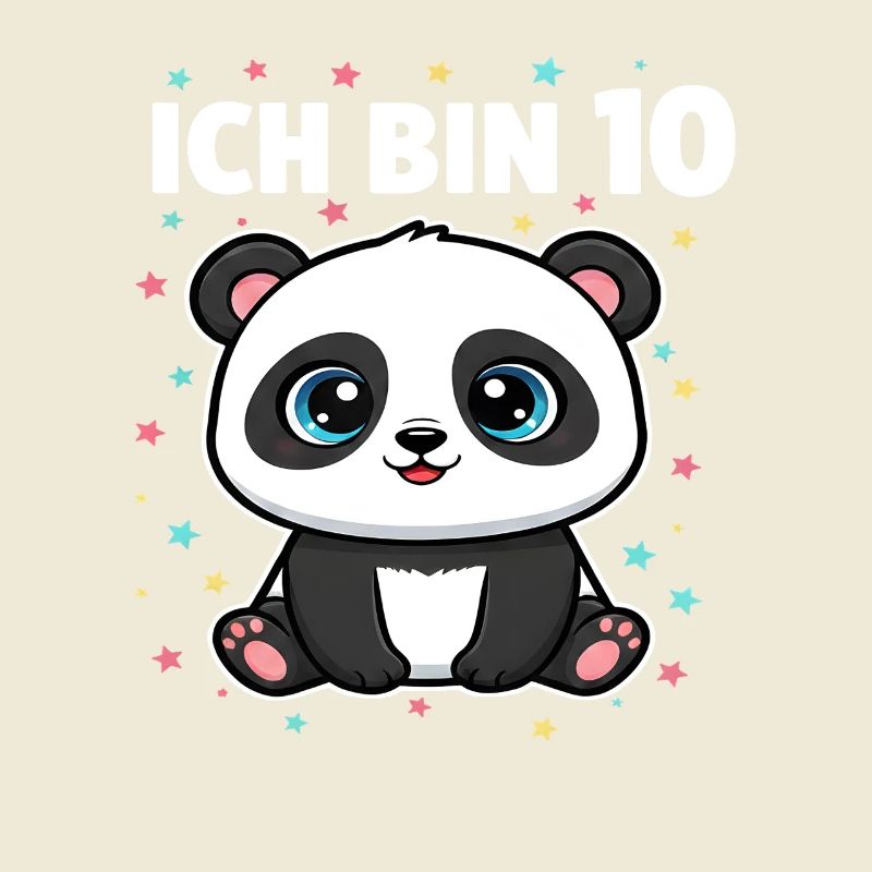 Ich bin 10 - Süßes Panda zum 10. Geburtstag