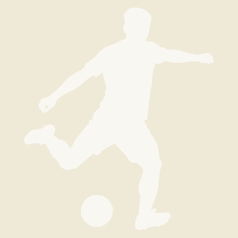 Kicker-Silhouette in Bewegung
