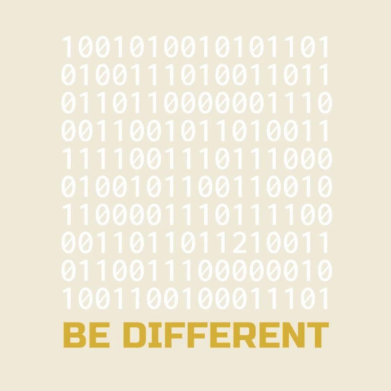 Be Different: Binäres Muster mit Botschaft
