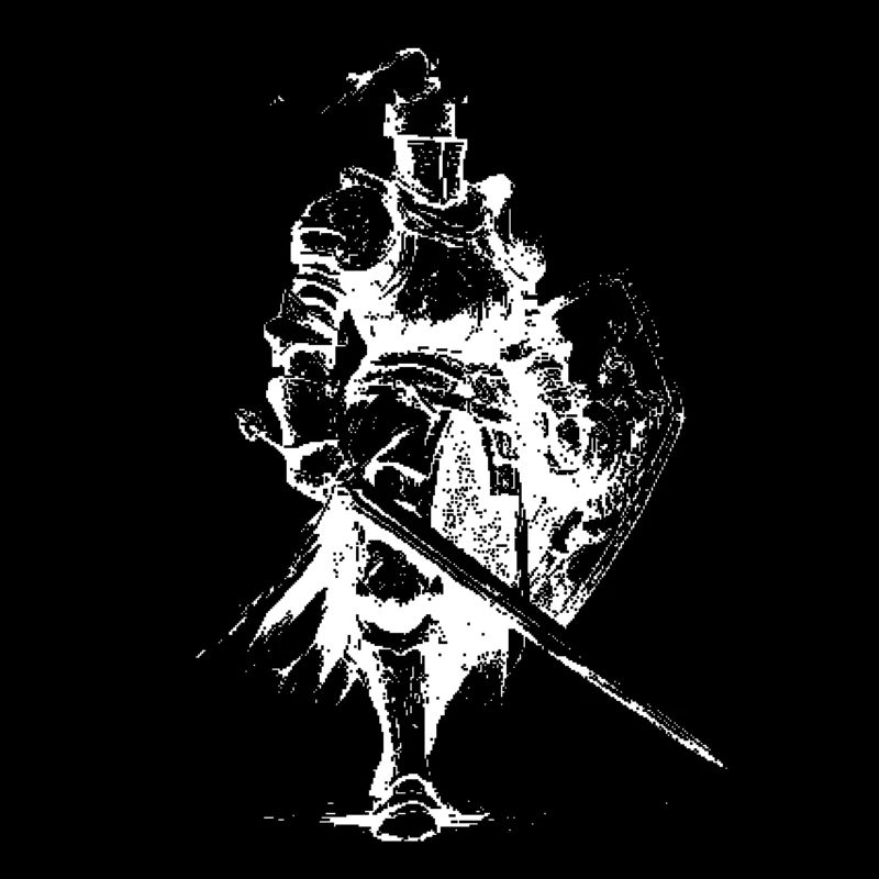 Medieval Knight Silhouette with Lance