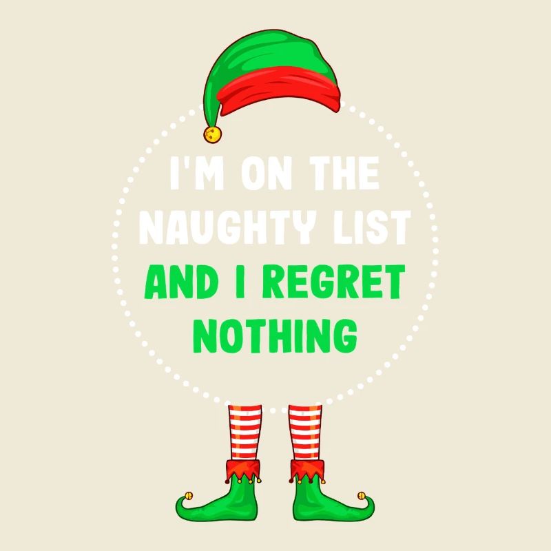 Naughty List Elf Tee Regret Nothing