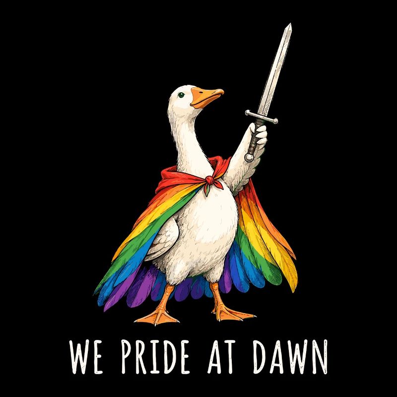 Rainbow Goose with Sword