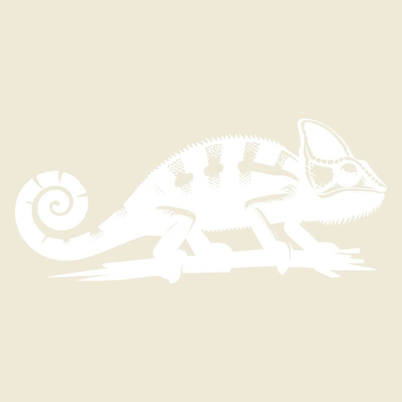 Petit dragon caméléon à la queue recourbée