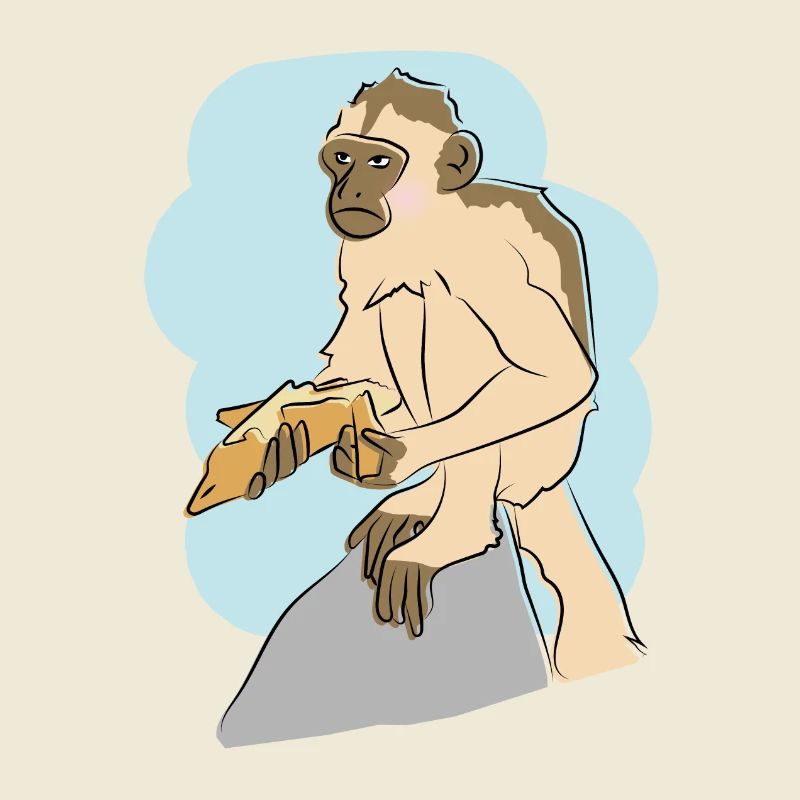 Illustriertes Design mit Affe