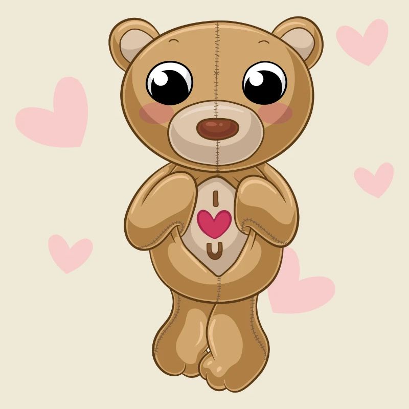 Putziger Comic Teddybär