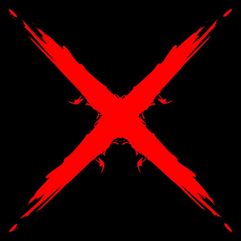 Cross design vector shape red