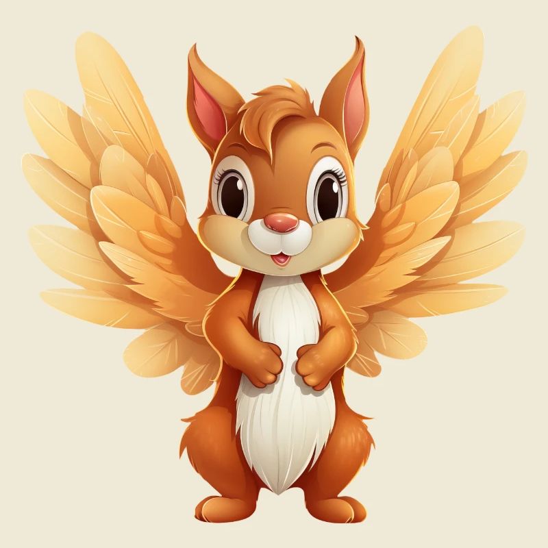 Eichhörnchen Engel - Himmlisches Tier Design