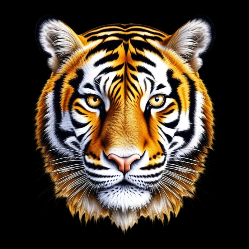 Orangefarbenes Tigergesicht