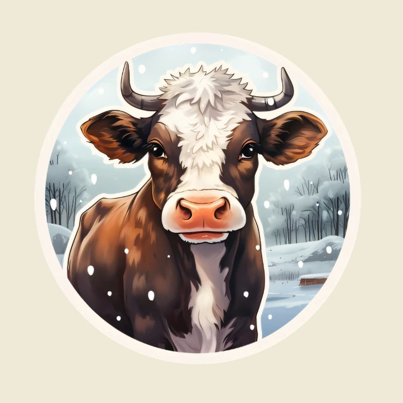 Beef calves in winter